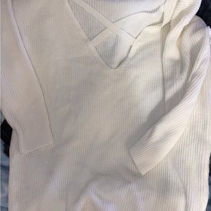 White sweater dress